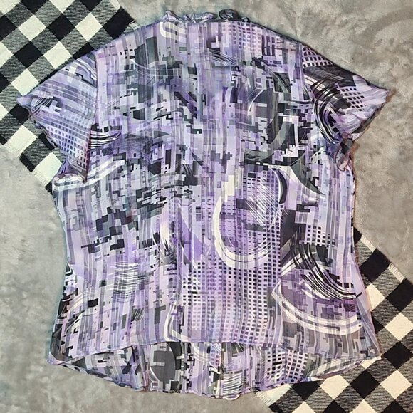 20P | Conrad C | Ruffle Capped Sleeve Button Down Blouse - Picture 3 of 5